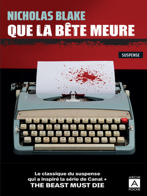 cover image of Que la bête meure